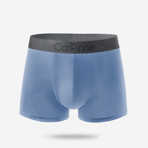 Venta al por mayor Calzoncillos bóxer para hombre respirables suaves sin mosca tronco de tiro medio personalizable marca de bambú ropa interior para hombre con logotipo personalizado - Product Image 2