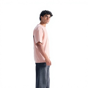 Camiseta de algodón extragrande para hombre Otr, cómoda, 320g, manga corta, cuello redondo, corte regular, tejido jersey - Product Image 3