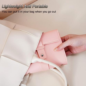 Wholesale Small Travel Jewelry Box Pu Leather <b>Jewellery</b> Organizer Portable <b>Storage</b> Case 16x14x3cm Magnetic Snap - Product Image 3