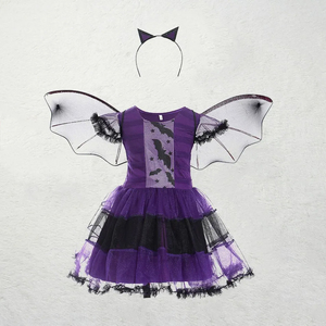 <span class=keywords><strong>Disfraz</strong></span> de bruja para niñas, vestido de cuento de hadas, ropa de calabaza para <span class=keywords><strong>Halloween</strong></span>, <span class=keywords><strong>disfraz</strong></span> de murciélago y araña para fiesta de cosplay, 2-15 años - Product Image 3