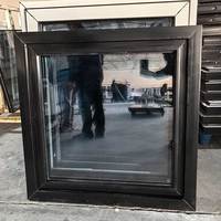 Fenêtres fixes en aluminium à double vitrage insonorisées, design moderne certifié américain, grandes fenêtres extérieures noires