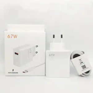 Universele 67W Usb Power Adapter Brick 5V 1a 2a Eu Us Plug 67W Snel Opladen Kubus Blok Usb Originele Mobiele Telefoon Oplader