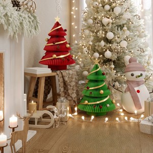 Ihpaper arbre de noël de luxe vente entière arbres de noël en papier pliant arbre de noël décor décorations pour la maison - Product Image 6
