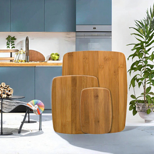 Tabla de Cortar Rectangular de Bambú Antideslizante, Apta para Alimentos, Hecha a Mano, de Madera Natural con Gancho de Metal, Grado A - Product Image 3