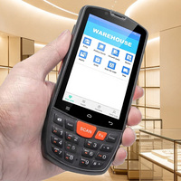PDA Android robuste de 4 pouces avec lecteur de codes-barres, clavier, PDA industriels pour batterie amovible, étanche IP65, opérations en entrepôt