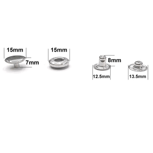 8050 # kim loại thép không gỉ Snap Fastener Nút Đinh Tán Clasp áo khoác quần jean cổ áo vành đai khóa bạc đinh tán da - Product Image 1