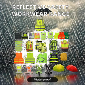 5XL hai-tone phản quang an toàn Vest Ngắn Tay Áo softshell Áo khoác Tricot lưới vải làm việc Áo sơ mi phản ánh tam giác thực hiện - Product Image 2
