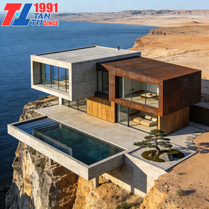 บ้านสำเร็จรูปดีไซน์ใหม่ วิลล่า 2 ห้องนอน โครงสร้างเหล็กเบา มาตรฐาน US บ้านเหล็กเคลื่อนย้ายได้ บ้านพักชั่วคราว บ้านวิลล่าเหล็กสำเร็จรูป - Product Image 2