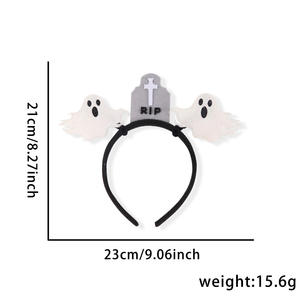 Funny Horrific Pumpkin Skull <strong>Ghost</strong> Hairbands Cosplay <strong>Costume</strong> Holiday Halloween Headband - Product Image 6