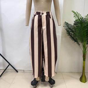 <span class=keywords><strong>Pantaloni</strong></span> a Gamba Larga Chic 2026 da <span class=keywords><strong>Donna</strong></span>, Stile Boyfriend, a Righe, Casual, <span class=keywords><strong>con</strong></span> <span class=keywords><strong>Vita</strong></span> Elasticizzata, Taglio Corto - Product Image 4