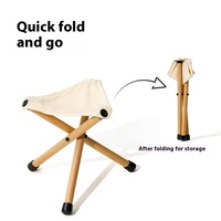 Mobi Garden Tabouret triangle en bois massif élégant Chaise de pêche au design moderne avec tissu Oxford pour le serrage