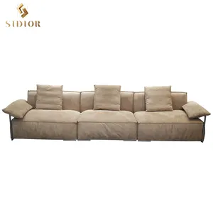 Fabrika high end kraliyet kanepe lüks kesit kanepeler oturma odası mobilya villa modern hakiki deri kanepe