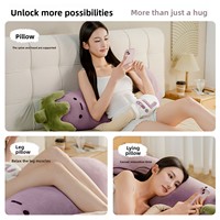 Oreiller en peluche Fu Mian Eggplant King avec rembourrage en coton PP pour filles et femmes enceintes - Confort Spécial
