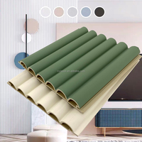 Panneau mural WPC écologique pour la décoration intérieure Revêtement en plastique bambou direct d'usine Plaque de grille décorative pour mur intérieur