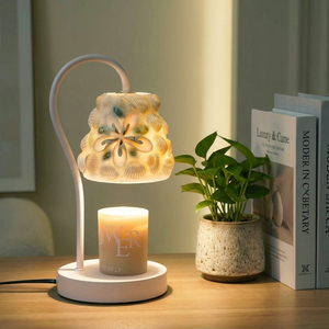 Modern Plastic Flower <b>Shade</b> <b>Table</b> <b>Lamp</b> Push Button Switch LED Warm White Light Adjustable Neck Scandinavian Design AC Desk <b>Lamp</b> - Product Image 1