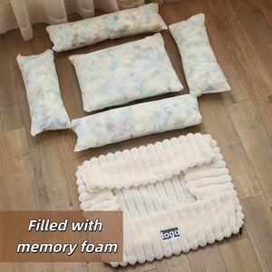 Wasch bares ortho pä disches Hunde bett mit abnehmbarem Bezug Rechteck Weiches beruhigendes schlafendes Welpen-Katzen bett Langlebige Hunde betten für den Innenbereich - Product Image 3