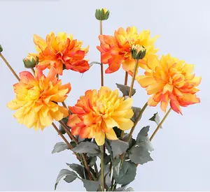 High Quality Home Office Wedding Decoration Artificial Flower Real Touch 60cm Long Stem 20cm Artificial Gerbera