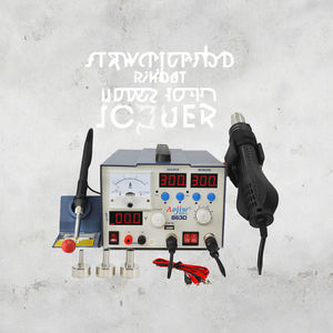 Stazione di Saldatura e Smontaggio 3-in-1 Aojiw 863D con Pistola ad Aria Calda, Alimentatore DC Regolabile 2A, Materiale ABS <span class=keywords><strong>per</strong></span> Riparazione Telefoni Cellulari <span class=keywords><strong>iPhone</strong></span> - Product Image 3