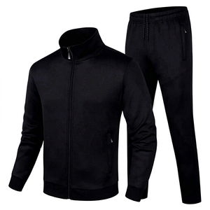 Hot Selling Classic 100% Cotton <b>Plus</b> <b>Size</b> Unisex Tracksuits Solid Black Casual Wear for Outdoor Winter Activities Pakistan Low - Product Image 1