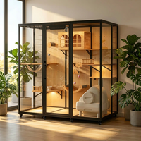Grand enclos pour chat d'intérieur à plusieurs niveaux, aire de jeux pour chat, mobilier de luxe pour chat