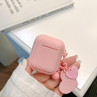 Pour Airpo pro 2 airs pod 3 écouteurs pour airpod casque accessoires solide Silicone housse de protection antichoc étui avec chaîne