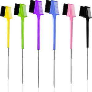Brosse de contrôle des bords de queue de rat 3 en 1 avec logo personnalisé outils de coiffure de salon de coiffure brosses à sourcils <span class=keywords><strong>double</strong></span> face pour femmes vente en gros - Product Image 1