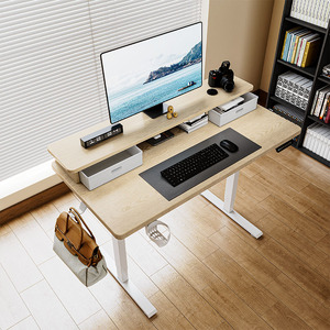 Escritorio de Oficina Modular de Madera Resistente a Arañazos con un Motor, Escritorio Telescópico de Metal, Escritorio Ergonómico Eléctrico de Altura Ajustable - Product Image 1