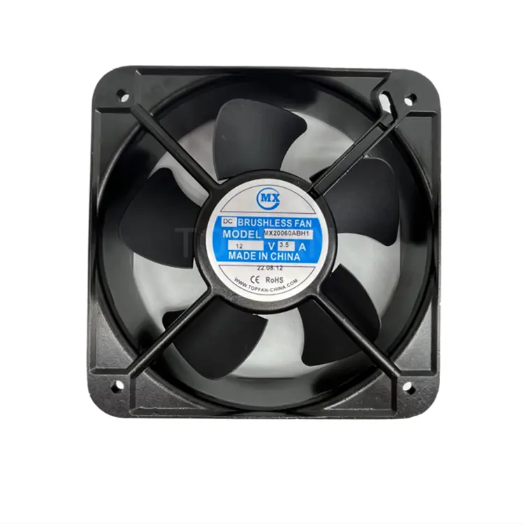 Motores de ventilador de flujo axial de 200 mm para unidad de condensación Ventiladores de refrigeración de condensador de ventilador industrial axial AC