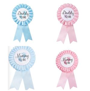 أزرق وردي أبي الأم ليكون الشريط شارة دبوس أمي أن يكون وشاح لاستحمام الطفل فتاة فتى استحمام الطفل الديكور الطرف لصالح الهدايا - Product Image 5