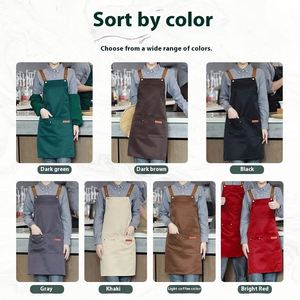 Tablier publicitaire personnalisé pour femmes, nouveau, imperméable et anti-taches, pour la cuisine et la restauration, vêtements de travail unis pour l'industrie alimentaire - Product Image 2