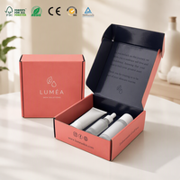 Boîte d'expédition personnalisée avec logo, pelliculage mat, emballage écologique de luxe pour produits cosmétiques et de beauté, crème pour le visage, vente au détail et expédition