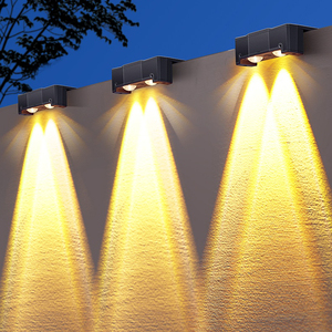 Lampe <span class=keywords><strong>murale</strong></span> extérieure étanche pour terrasse, éclairage solaire LED, lampes murales lumineuses pour jardin, clôture, mur extérieur - Product Image 1
