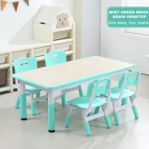 Ensemble de table et de chaises pour enfants pour 4, 49 ''L x 25'' W ensemble de table et de chaises d'étude pour enfants ensembles de meubles de bureau pour tout-petits