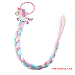 女の子用ヘアネクタイ<span class=keywords><strong>PL</strong></span>卸売新スタイルウィッグ弾性ヘアバンドスパンコールユニコーンキラキラヘアクリップ子供 - Product Image 6