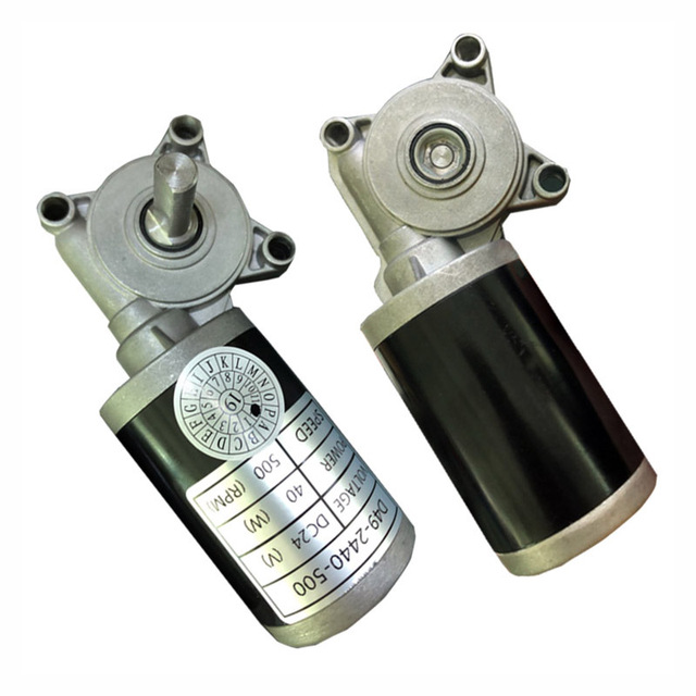 Factory Made Electric 500 Rpm 24V Worm Gear Farwerd and Towards 30Kg Torque Dc Motor