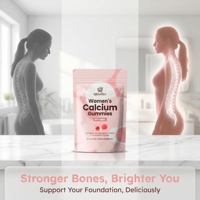 Qbioflex Marque Privée Vente en Gros Gommes de Calcium Liquides Saveur Fraise pour Femmes Vitamines Soin des Os Complément Alimentaire Féminin