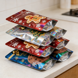 YSH Resealable Stand up Baby Food Pouches Maker with Custom logo Christmas Candy Bags for Food Chocolate Potato <strong>Packaging</strong> - Product Image 2