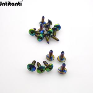 Kit de carrosserie Automobile couleur arc-en-ciel Gr.5 Ti-6Al-4V, boulon à douille phillips auto-taraudeuse M5 x 15mm pour la Modification de la voiture - Product Image 1