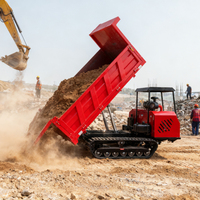 Ruibote Dumper sur chenilles compact diesel 5 tonnes HD tout-terrain pour la construction et l'exploitation minière, 42 kW, avec roulement