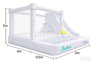 Casa <span class=keywords><strong>de</strong></span> Brinco Inflable <span class=keywords><strong>de</strong></span> 5x4m con Tobogán y Piscina <span class=keywords><strong>de</strong></span> Pelotas, Brincolín <span class=keywords><strong>para</strong></span> <span class=keywords><strong>Fiestas</strong></span> Infantiles, Logotipo Personalizado Disponible - Product Image 5