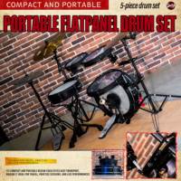 Batterie de percussions Beatello JBK 5 pièces pleine taille en métal à très basse fréquence, kit portable pour professionnels et musique en extérieur