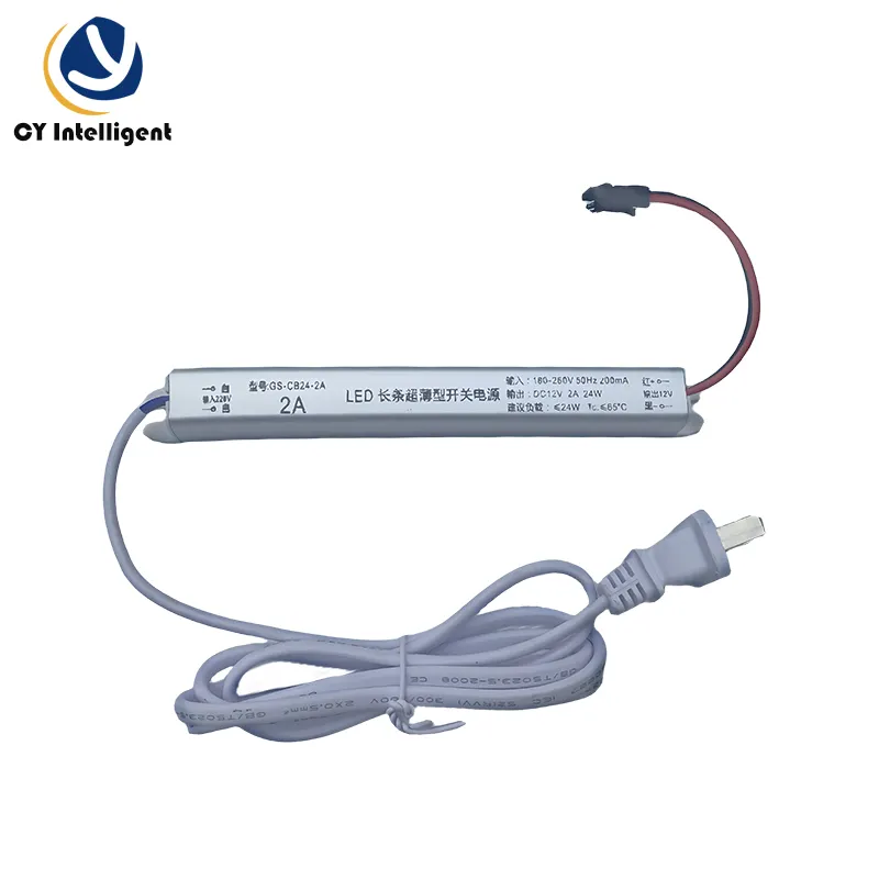 मिरर लाइट के लिए एलईडी बिजली की आपूर्ति 12V 18W 24W 69W सुपर स्लिम लॉन्ग स्ट्रिप लाइट बॉक्स एलईडी ट्यूब ड्राइवर