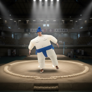Costume da Sumo Gonfiabile Blu per Adulti, Adatto a <span class=keywords><strong>Persone</strong></span> Alte 1,5-2m. Perfetto per Natale, cosplay, feste, spettacoli teatrali e balli in maschera - Product Image 2