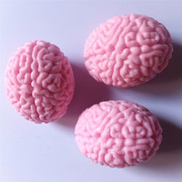 Cerveau de simulation en TPR souple, jouet anti-stress, accessoire de déguisement pour Halloween et Fête des Fantômes, pour jeunes et toute la famille