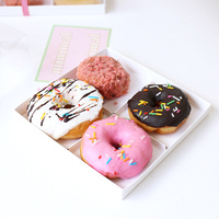 Clear Plastic Folded Donut Packaging Box Wholesale Custom Transparent Box with 4 6 9 Holders Dessert Pastry for Bakery