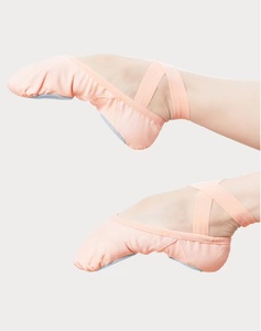 <span class=keywords><strong>Zapatillas</strong></span> <span class=keywords><strong>de</strong></span> <span class=keywords><strong>Ballet</strong></span> Marrones Elásticas con Suela Partida <span class=keywords><strong>de</strong></span> Lona para Niñas y Mujeres - Product Image 5