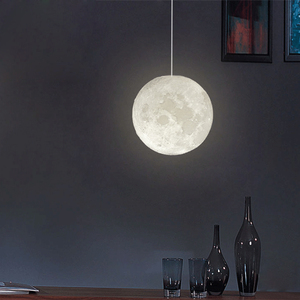 Lámpara colgante con forma de Planeta y luna Lunar, luz nórdica 3d para decoración de Navidad, universo creativo - Product Image 2