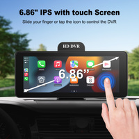 6.86 pouces autoradio sans fil 4K portable Android Auto Carplay Dashcam 2K Carplay DVR enregistreur