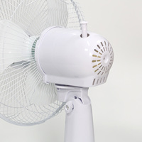 Ventilateur de table oscillant portable de 12 pouces, rechargeable à l'énergie solaire, avec fonction de banque d'alimentation, rotation USB, ventilateur de table avec lampe LED pour la maison