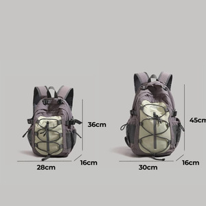 Hiking <b>Backpack</b> 18 In Adjustable Fit Large Capacity Mountaineering Travel Bag For Men Color Blocking Design - Product Image 4